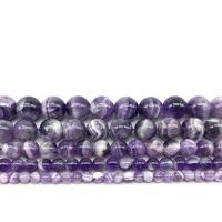 Natural Amethyst Beads Round polished DIY purple Sold By Strand