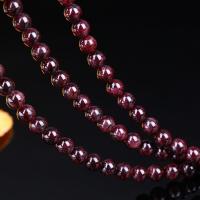 Natural Garnet Beads Round polished DIY dark red Sold By Strand