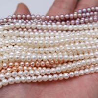 Okrugli Kulturan Slatkovodni Pearl perle, biser, prirodni & možete DIY, više boja za izbor, 4-4.5m, 90računala/Strand, Prodano Per 39 cm Strand