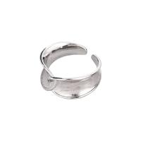 Messing Manchet Finger Ring, plated, voor vrouw, meer kleuren voor de keuze, nikkel, lood en cadmium vrij, Maat:6.5, 3pC's/Bag, Verkocht door Bag