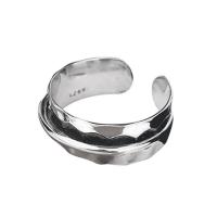 Messing Manchet Finger Ring, plated, verschillende stijlen voor de keuze & voor vrouw, zilver, nikkel, lood en cadmium vrij, Maat:7-7.5, 5pC's/Bag, Verkocht door Bag