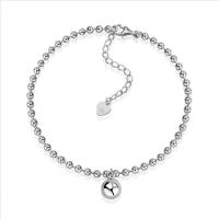 
Mode Sterling Silver Anklet, 925 sterling silver, plated, Vintage & för kvinna, silver, 8mm, Såld Per 8.070 inch Strand