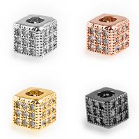 Zinc Alloy Jewelry Beads plated vintage & DIY & micro pave cubic zirconia Sold By Bag