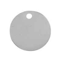 Stainless Steel Pendant Flat Round DIY & laser pattern original color 12mm Sold By Bag