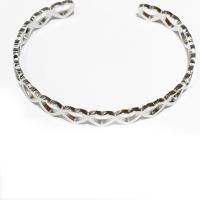 acier inoxydable bracelet manchette, Rond, Placage, creux, plus de couleurs à choisir, 68*8*2mm, Vendu par PC