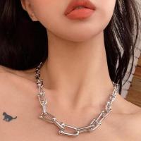 Titanium Steel Necklace portable silver color 40.6CM Sold By PC