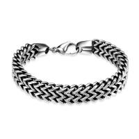 Roestvrij staal armbanden, gepolijst, voor de mens, 12mm, Per verkocht Ca 8.26 inch Strand