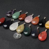 Bijoux Pendentifs en pierres gemmes, Pierre naturelle, avec Agate, larme, poli, différentes couleurs et motifs pour le choix & DIY & multiple tailles pour le choix, plus de couleurs à choisir, 24*17*5,26*15*8uff0c40*24*14mm, Vendu par PC