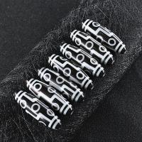 Fashion Üveggyöngy, Üveg, ellipszis, galvanizált, közel szemű & DIY, 12X40mm, Által értékesített PC