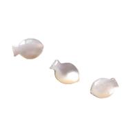 Naturliga vita Snäckskalspärlor, White Shell, Fisk, DIY, vit, 7x12mm, 10PC/Bag, Säljs av Bag