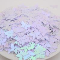 プラスチック製のスパンコール, PVC(ポリ塩化ビニル)プラスチック, 蝶, かわいい & DIY, 無色, 13mm, 約 500G/バッグ, 売り手 バッグ