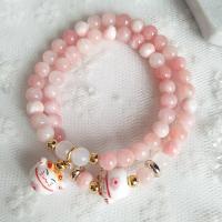 Bracelets de cristal, avec porcelaine, Portable, plus de couleurs à choisir, 6MM, Vendu par brin