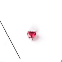 Kubinių Zirconia (CZ) Žalvario Pakabukai, Žalvarinis, su Ruby Kvarcas, paplatinuota, moters, raudonas, nikelio, švino ir kadmio nemokamai, 8.10x8.10mm, Pardavė Pora