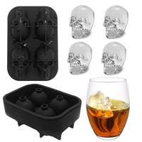 Silikon Epoxi mold-set, Skull, plated, Hållbar, svart, Säljs av PC