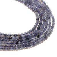 Grânulos de gemstone jóias, Iolite, Roda, naturais, DIY & facetada, 2mm, Aprox 190PCs/Strand, vendido por Strand