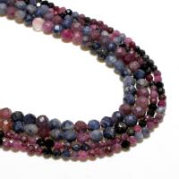 Gemstone Ékszer Gyöngyök, Rubin, -val Sapphire, Kerek, természetes, DIY & sokoldalú, kevert színek, 2mm, Által értékesített Strand