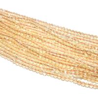 Natuurlijke Citrien kralen, Ronde, DIY & gefacetteerde, geel, 4.5-5mm, 75pC's/Strand, Verkocht door Strand