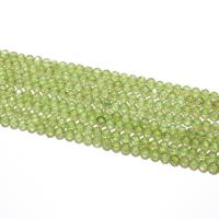 Gemstone Ékszer Gyöngyök, Peridot kő, Kerek, természetes, DIY & sokoldalú, világoszöld, 2mm, Által értékesített Strand