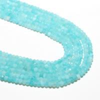 Miçangas de Amazonita, Roda, naturais, DIY & facetada, azul claro, 2*3mm, Aprox 125PCs/Strand, vendido por Strand