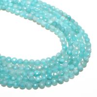 Amazonite Gyöngyök, Kerek, természetes, DIY & sokoldalú, kék, 4mm, Kb 95PC-k/Strand, Által értékesített Strand