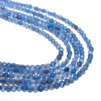 Grânulos de ágata azul natural, Ágata azul, Roda, naturais, DIY & facetada, azul, 4mm, Aprox 95PCs/Strand, vendido por Strand