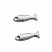 Zinc Alloy Pendants Fish antique silver color plated DIY Sold By Lot