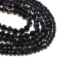 Plava Goldstone perle, Romb, prirodan, možete DIY & faceted, crn, 10mm, Prodano By Strand