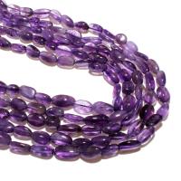 Contas de ametista naturais, elipse, DIY, roxo, 6*8mm, vendido por Strand