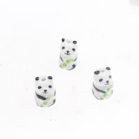 Contas de joias de porcelana, Panda, banhado, DIY, Mais cores pare escolha, 12*12*20mm, 10PCs/Bag, vendido por Bag