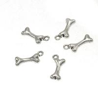 Sinc Alloy Pendants, Bone, dath airgid antique plátáilte, DIY, 12x8x3mm, Poll:Thart 1.5mm, Thart 1000ríomhairí pearsanta/KG, Díolta De réir KG