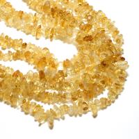 Chips πολύτιμων λίθων, Citrine, Ακανόνιστη, φυσικός, DIY, κίτρινος, 5*8mm, Περίπου 57PCs/Strand, Sold Με Strand