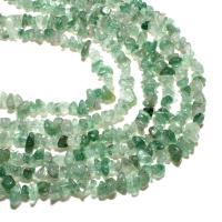 gemstone Chips, Green Quartz, Uregelmæssig, naturlig, du kan DIY, grøn, 5*8mm, Ca. 57pc'er/Strand, Solgt af Strand