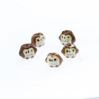 Gioielli perline porcellana, Animale, placcato, DIY, nessuno, 14*13*15mm, Foro:Appross. 3.5mm, 10PC/borsa, Venduto da borsa