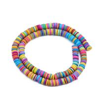 Abalorios de FIMO, Arcilla polimero, chapado, Joyería & para mujer, más colores para la opción, 6mm, agujero:aproximado 2mm, 10Strandsfilamento/Bolsa, Vendido por Bolsa