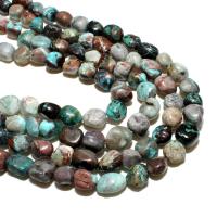 Edelsteen Sieraden Kralen, Chrysocolla, ellips, natuurlijk, DIY, gemengde kleuren, 8*12mm, Ca 30pC's/Strand, Verkocht door Strand