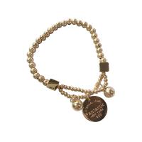 Bracelet d'acier titane, Placage de couleur d'or, pour femme, 18mm, Vendu par 6.692 pouce brin