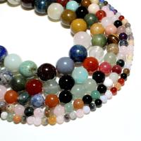 Mixed Edelsteen kralen, Multi - edelsteen, Ronde, natuurlijk, DIY, gemengde kleuren, Verkocht door Strand