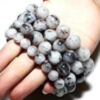 Quartz Bracelets Black Rutilated Quartz Round natural fashion jewelry grey Sold By Strand