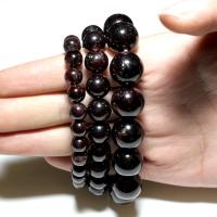 Natural Garnet Bracelet Round fashion jewelry dark red Sold By Strand