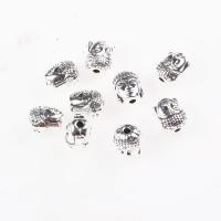 Zink Legierung Perlen Schmuck, Zinklegierung, Buddha, antik silberfarben plattiert, DIY, frei von Nickel, Blei & Kadmium, 11x8.5x7.5mm, Bohrung:ca. 2mm, 20PCs/Tasche, verkauft von Tasche