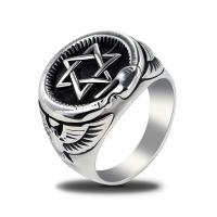 Titanium Steel Finger Ring, Hordozható & különböző méretű a választás, ezüst, Által értékesített PC