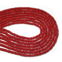 Synthetische koraalkralen, Synthetische Coral, Rond plat, DIY & verschillende grootte voor keus, rood, 2x3mm, Verkocht door Strand