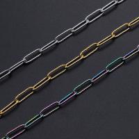 Stainless Steel Oval Chain plated DIY Sold By Strand