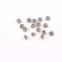 Zinklegierung Zwischenperlen, Schmetterling, antik silberfarben plattiert, DIY, frei von Nickel, Blei & Kadmium, 5.5x3.5mm, Bohrung:ca. 1.8mm, 100PCs/Tasche, verkauft von Tasche