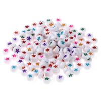 Perles acryliques antiques, Acrylique, Pentagram, DIY, plus de couleurs à choisir, 4*7mm, Vendu par sac