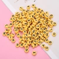 アルファベット・アクリル・ビーズ, アクリル, ラウンド形, DIY & ソリッドカラー, 無色, 4*7mm, 穴:約 1.8mm, 売り手 バッグ