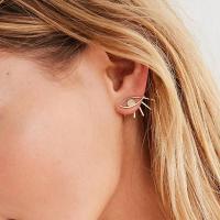 Lo zinco in lega Stud Earring, lega in zinco, Portatile & gioielli di moda, nessuno,  4cm, Venduto da coppia