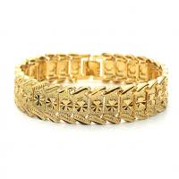 Roestvrij staal armbanden, gold plated, voor de mens, 215x13mm, Verkocht door Strand