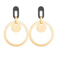 Zinc Alloy Oorbellen, Draagbare & mode sieraden, gouden, Verkocht door pair