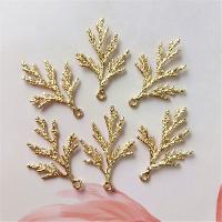 Zinklegering Leaf Hangers, Zinc Alloy, DIY, gouden, 70pC's/Bag, Verkocht door Bag